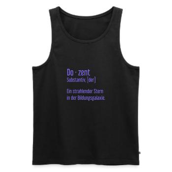 Dozent Dozenten Schule Pädagoge Unterricht - Männer Premium Bio Tank Top - Schwarz - Vorne - Michal (187cm)