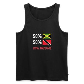 Trinidad and Tobago flag - Men's Premium Organic Tank Top - black - Front - AI Model Male 178 light (178cm)