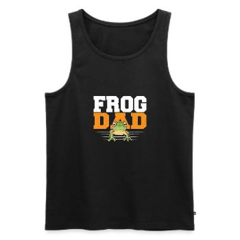 Amphibian Herpetologist Men Father Frog Dad - Men's Premium Organic Tank Top - black - Front - AI Model Male 178 light (178cm)