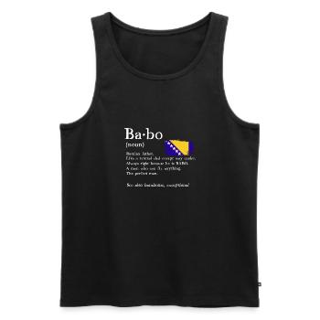 Bosnia and Herzegovina Flag Bosnia - Men's Premium Organic Tank Top - black - Front - Michal (187cm)