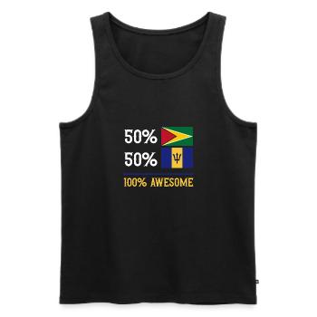 Drapeau de la Barbade Bayan barbadien - Débardeur bio Premium Homme - noir - Devant - Michal (187cm)