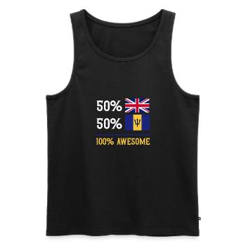 Barbados flag Barbadian bayan - Men's Premium Organic Tank Top - black - Front - Michal (187cm)