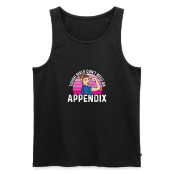 Appendectomy Appendicitis - Men's Premium Organic Tank Top - black - Front - AI Model Male 178 light (178cm)