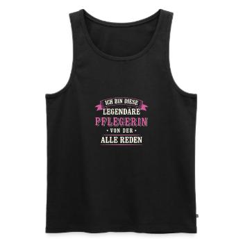 Pflegekraft Pflegedienst Krankenpflege Pflegerin - Männer Premium Bio Tank Top - Schwarz - Vorne - Michal (187cm)