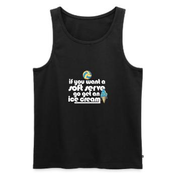 Volleyball If You Want A Soft Serve Go Get An Ice - Männer Premium Bio Tank Top - Schwarz - Vorne - Michal (187cm)