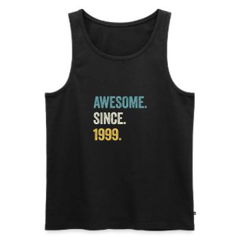 25. Geburtstag 25 Jahre Awesome Since 1999 - Männer Premium Bio Tank Top - Schwarz - Vorne - Michal (187cm)
