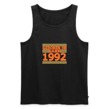1992 - Männer Premium Bio Tank Top - Schwarz - Vorne - Michal (187cm)