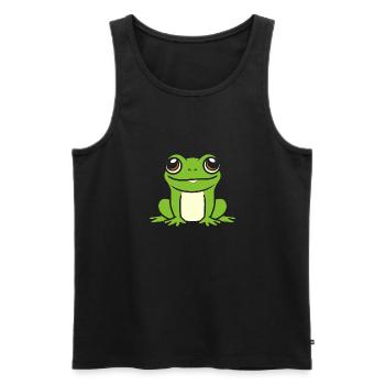 Kleiner Frosch - Männer Premium Bio Tank Top - Schwarz - Vorne - AI Model Male 178 light (178cm)
