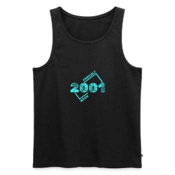 Geschenkidee 2001 - Männer Premium Bio Tank Top - Schwarz - Vorne - Michal (187cm)