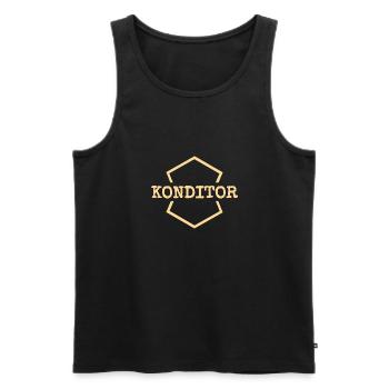 Gift for pastry chef - Men's Premium Organic Tank Top - black - Front - Michal (187cm)