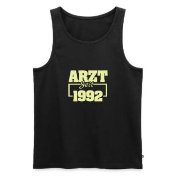 Chefarzt 1992 - Männer Premium Bio Tank Top - Schwarz - Vorne - AI Model Male 178 light (178cm)