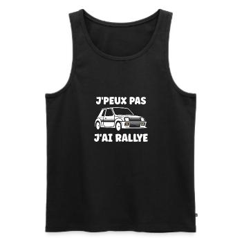 Humour pilote de rallye - Débardeur bio Premium Homme - noir - Devant - Michal (187cm)
