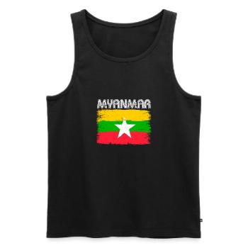 Birma Birmanisch Myanmar Asien Tourist Reise - Männer Premium Bio Tank Top - Schwarz - Vorne - Michal (187cm)