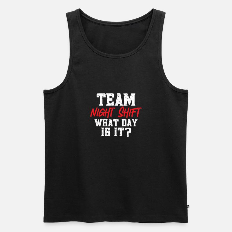 Nachtschicht Krankenschwester - Männer Premium Bio Tank Top - Schwarz
