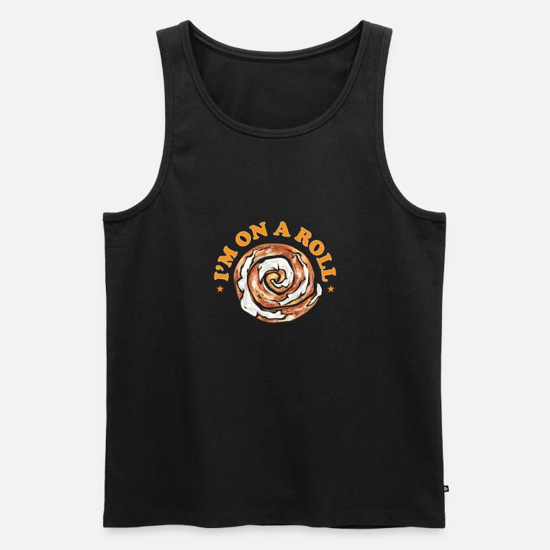 Zimtschnecke - Männer Premium Bio Tank Top - Schwarz