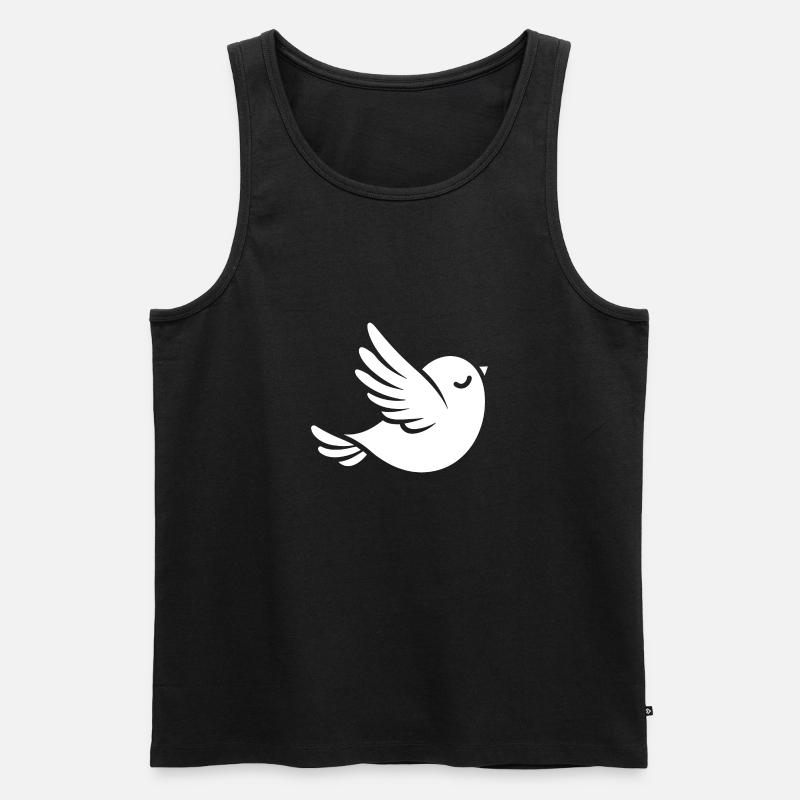 Taube - Männer Premium Bio Tank Top - Schwarz