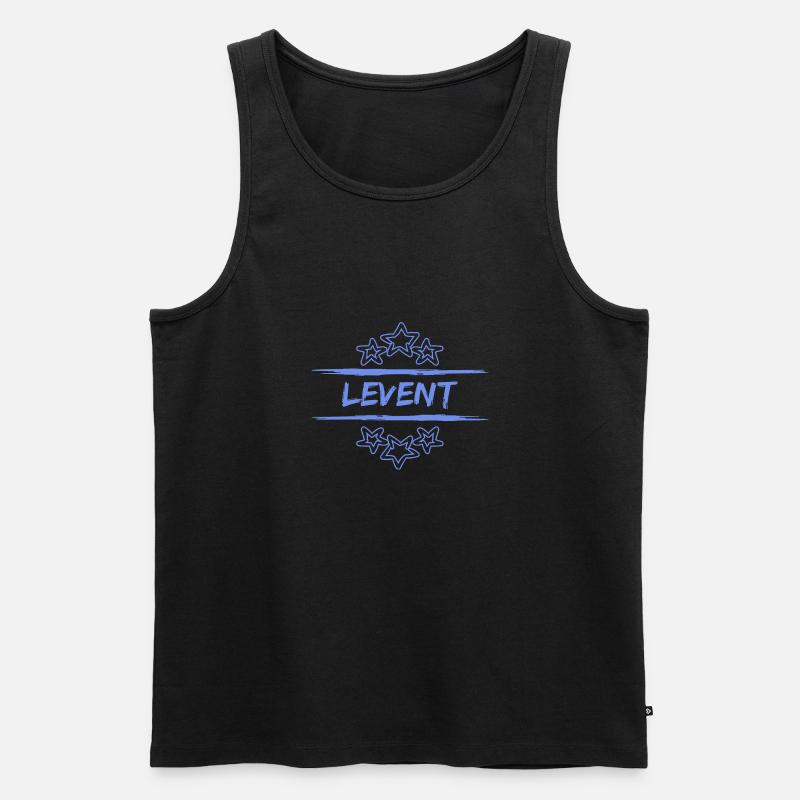 Levent als Levent - Männer Premium Bio Tank Top - Schwarz