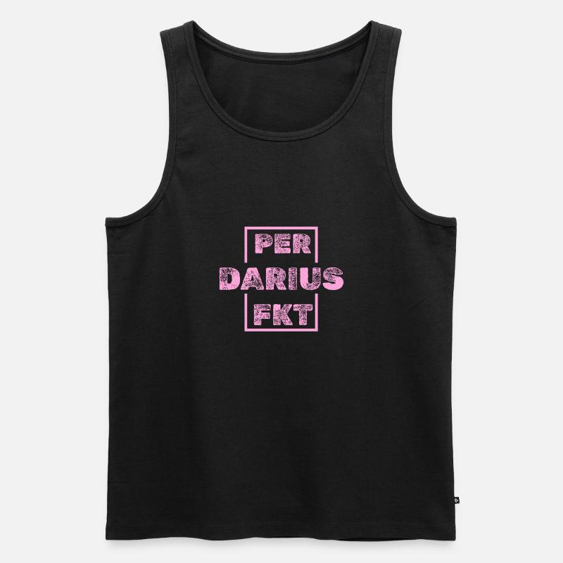 Darius Darius - Männer Premium Bio Tank Top - Schwarz