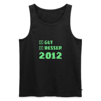 Better 2012 - Men's Premium Organic Tank Top - black - Front - AI Model Male 178 light (178cm)