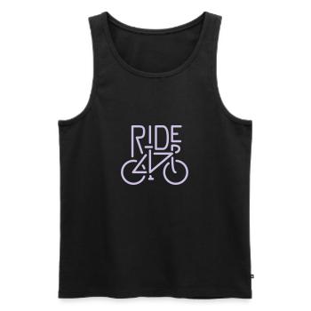 Let's ride - Men's Premium Organic Tank Top - black - Front - Michal (187cm)