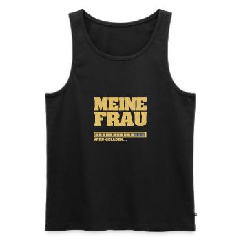 Ladebalken meine Frau heirat wird geladen - Männer Premium Bio Tank Top - Schwarz - Vorne - Michal (187cm)