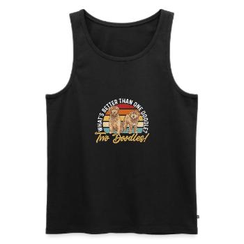 Goldendoodle Doodle Hund - Männer Premium Bio Tank Top - Schwarz - Vorne - Michal (187cm)
