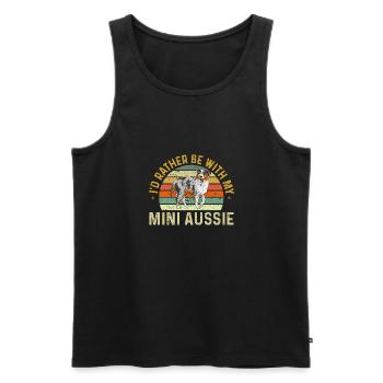 Miniature Australian Shepherd - Men's Premium Organic Tank Top - black - Front - Michal (187cm)