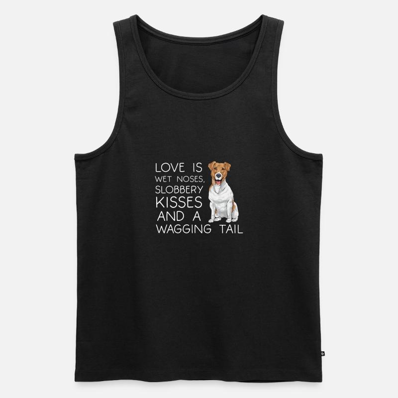 Jack Russell Terrier - Männer Premium Bio Tank Top - Schwarz