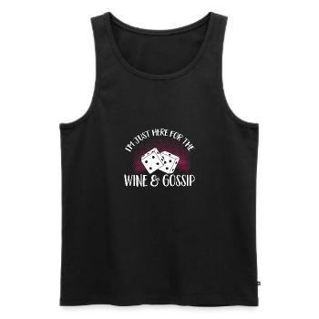 Jeu de dés Bunco - Débardeur bio Premium Homme - noir - Devant - Michal (187cm)
