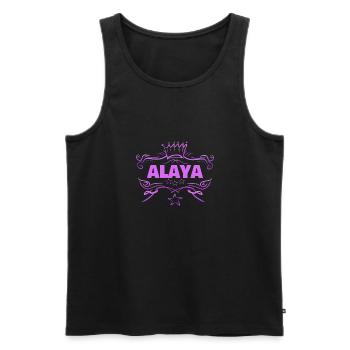 Bébé Alaya - Débardeur bio Premium Homme - noir - Devant - Michal (187cm)