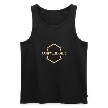 Soudeur de travail - Débardeur bio Premium Homme - noir - Devant - Michal (187cm)