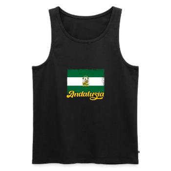 Spanien Andalusien Iberische Halbinsel Flagge - Männer Premium Bio Tank Top - Schwarz - Vorne - Michal (187cm)