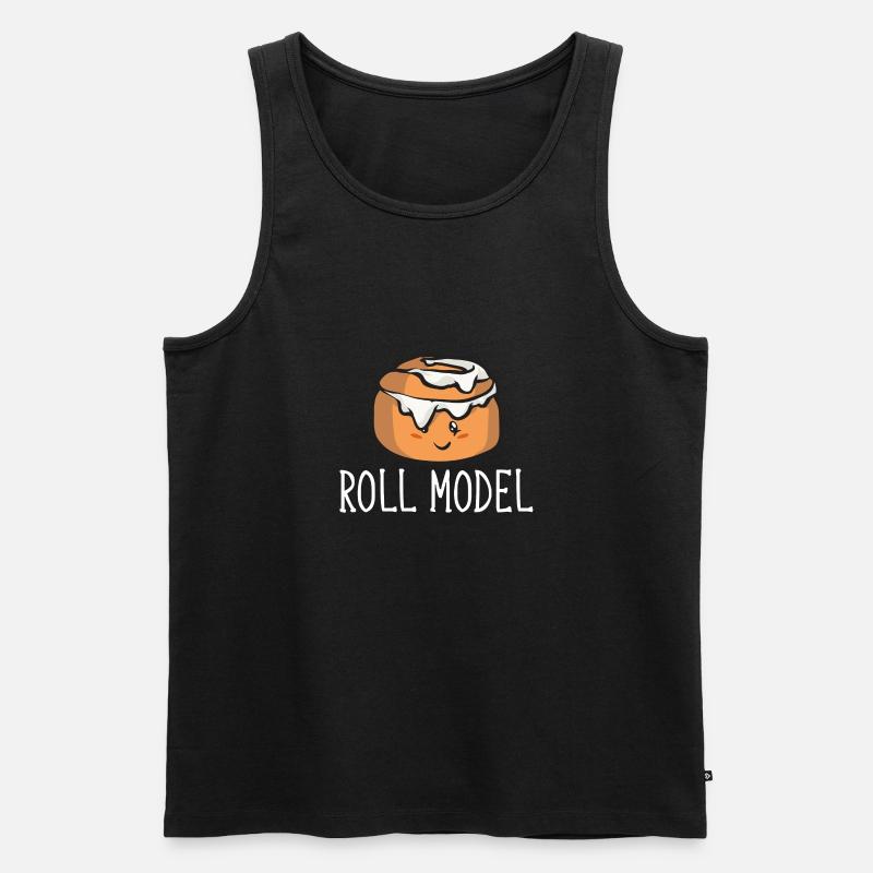 Zimtschnecke - Männer Premium Bio Tank Top - Schwarz