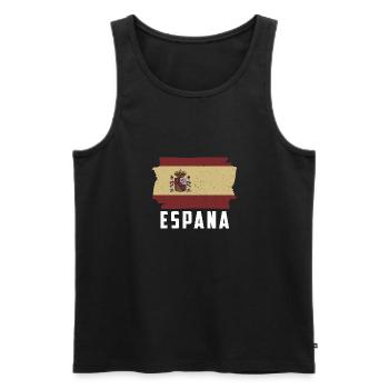 Spanien Souvenir Herkunft National Flagge - Männer Premium Bio Tank Top - Schwarz - Vorne - Michal (187cm)