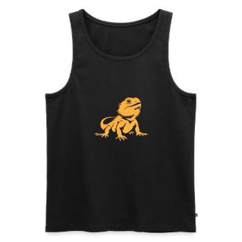 Bearded Dragon - Men's Premium Organic Tank Top - black - Front - AI Model Male 178 light (178cm)