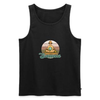 Sauna Sento Dampf Japan Spa Badehaus Tokio - Männer Premium Bio Tank Top - Schwarz - Vorne - Michal (187cm)