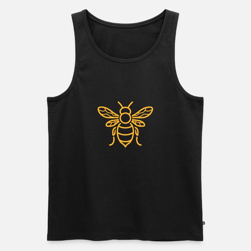 Biene - Männer Premium Bio Tank Top - Schwarz