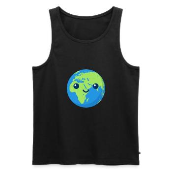 Gift for environmentalists student demo Earth - Men's Premium Organic Tank Top - black - Front - AI Model Male 178 light (178cm)