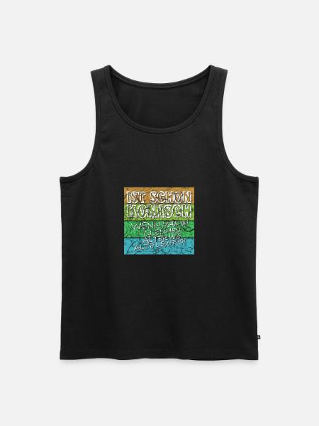 komisches alter weiss alt - Männer Premium Bio Tank Top - Schwarz