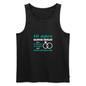 Hochzeitstag Jubiläum Verheiratet Ehe Ehemann - Männer Premium Bio Tank Top - Schwarz - Vorne - Michal (187cm)