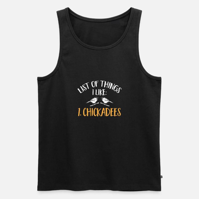 Meise Vogel Chickadee Vogelbeobachtung - Männer Premium Bio Tank Top - Schwarz