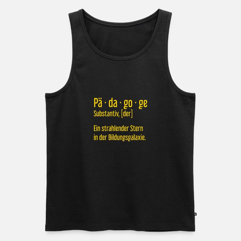 Pädagoge Pädagogen Schule Lehrer Unterricht - Männer Premium Bio Tank Top - Schwarz