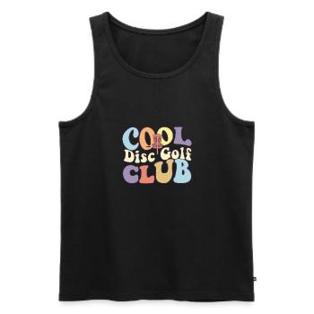 Cool Disc Golf Club Frisbee Player Team Stupid - Men's Premium Organic Tank Top - black - Front - AI Model Male 178 light (178cm)