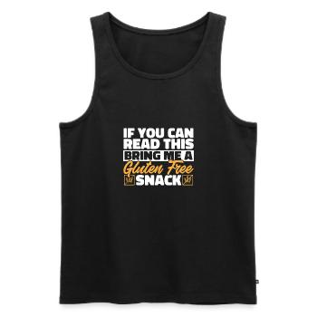 Gluten Free Gluten Intolerance - Men's Premium Organic Tank Top - black - Front - AI Model Male 178 light (178cm)