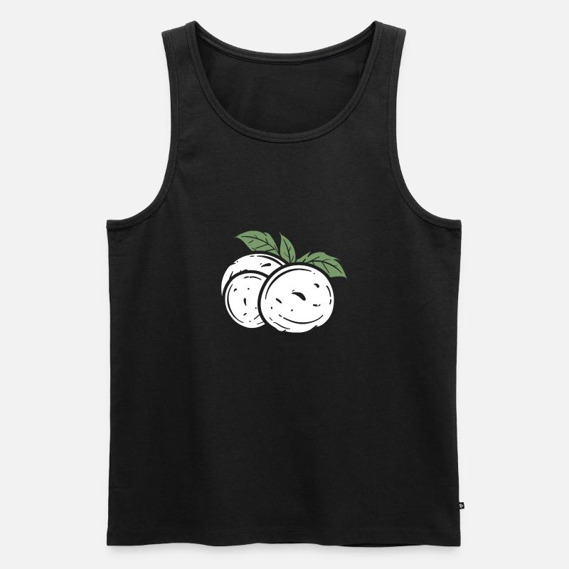 Mozzarella - Männer Premium Bio Tank Top - Schwarz