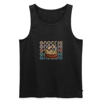 Gnocchi Nudeln Pasta Gericht Italien Chefkoch - Männer Premium Bio Tank Top - Schwarz - Vorne - Michal (187cm)