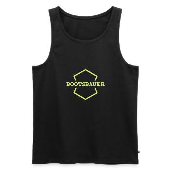 Gift for boat builder - Men's Premium Organic Tank Top - black - Front - AI Model Male 178 light (178cm)