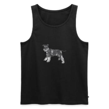 Schnauzer nain Chien Schnauzer - Débardeur bio Premium Homme - noir - Devant - Michal (187cm)