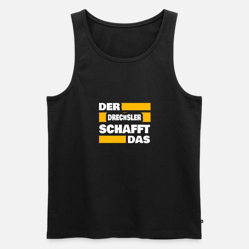 Drechsler als Arbeit - Männer Premium Bio Tank Top - Schwarz