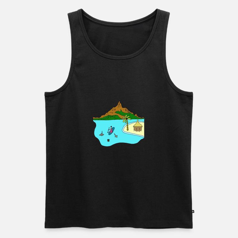 Bora Bora - Männer Premium Bio Tank Top - Schwarz